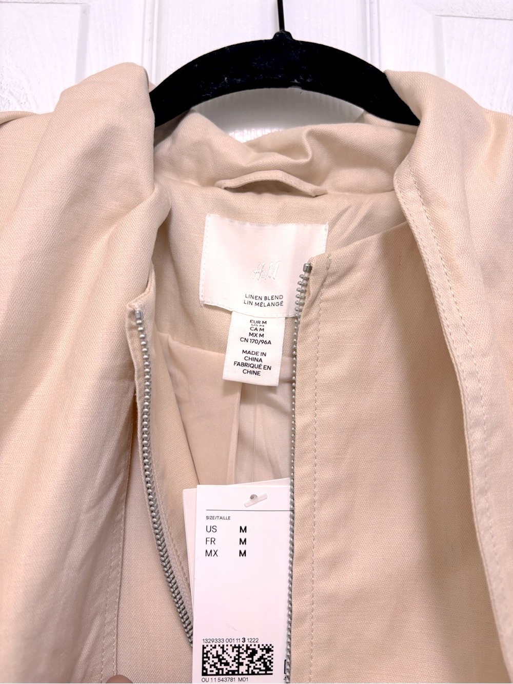NWT H&M Linen Blend Jacket With Scarf - Picture 10 of 11